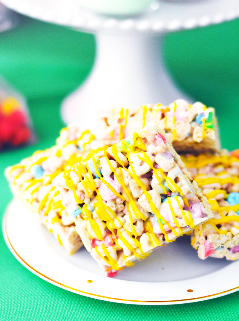 Lucky Charms Rice Krispie Marshmallow Treats Recipe by Pineapple Paper Co.