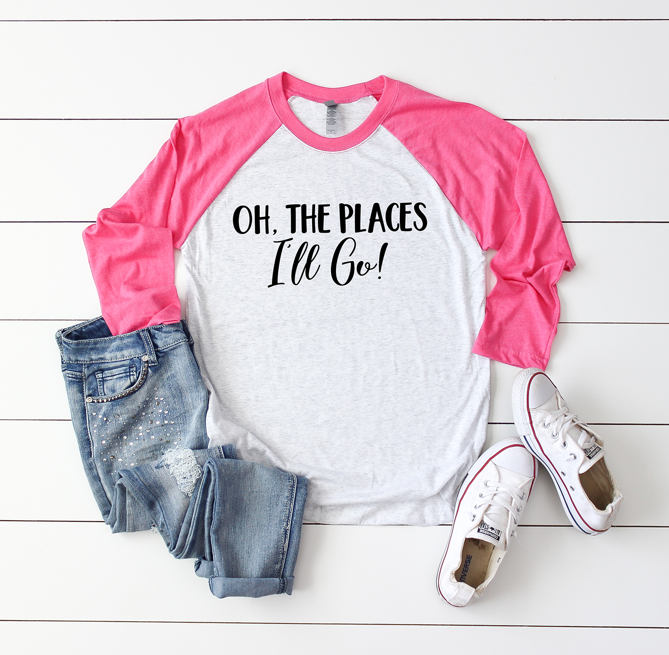 Dr. Seuss Quote Shirt with FREE SVG File "Oh the Places I'll Go" by Pineapple Paper Co.