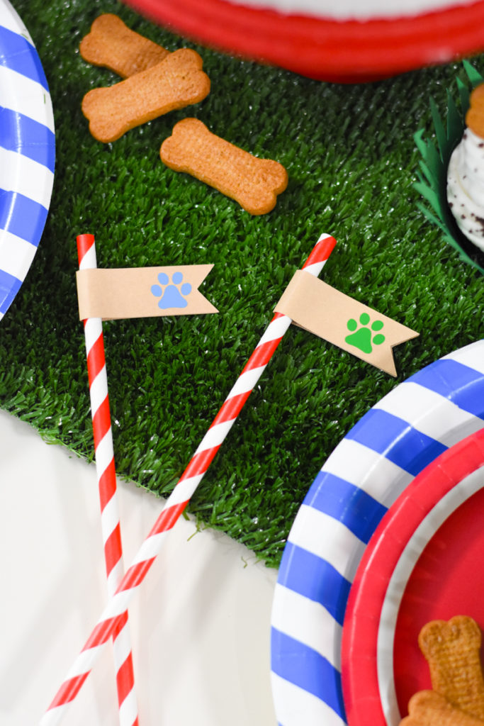 DIY Puppy Party and Paw Patrol Party Ideas made with the Cricut Maker for Puppy Birthday Party by Pineapple Paper Co.