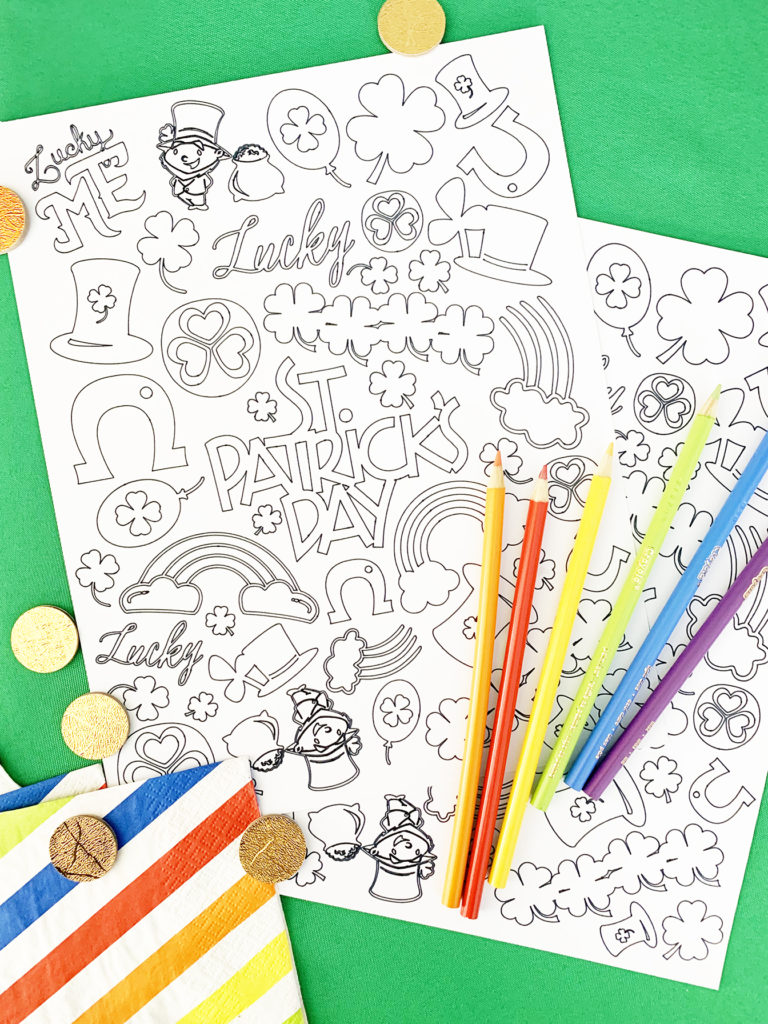 St. Patrick's Day Coloring Pages by Pineapple Paper Co.