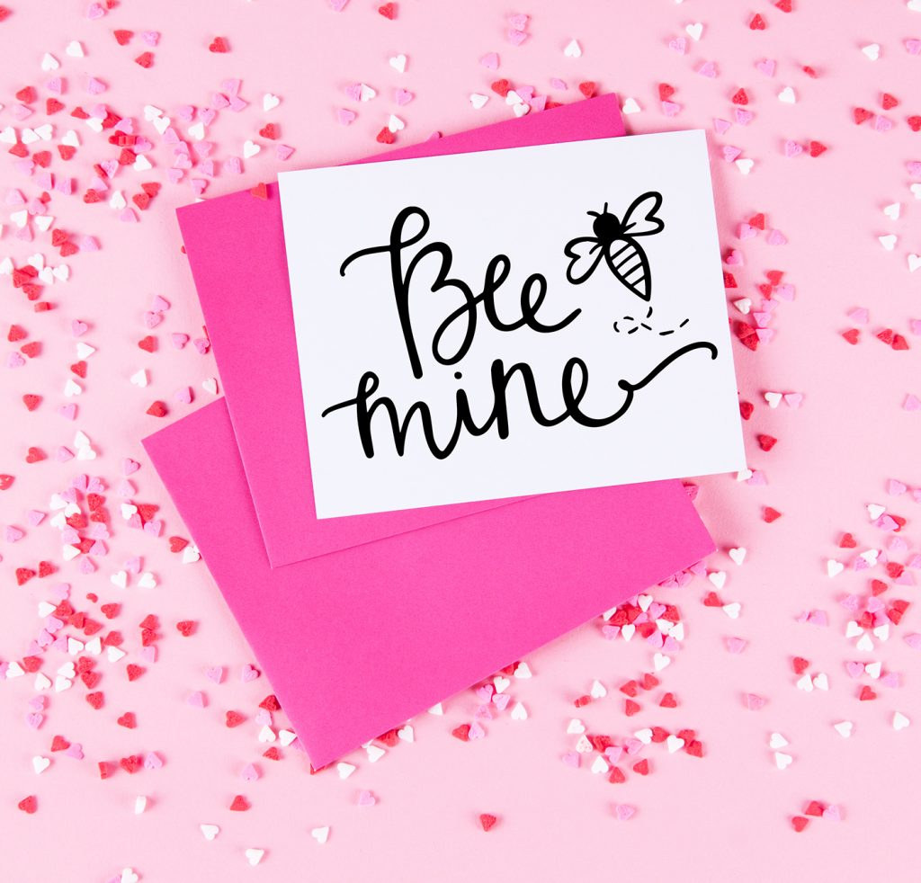Bee Mine Handmade Valentine's Day Card with Free SVG by Pineapple Paper Co.