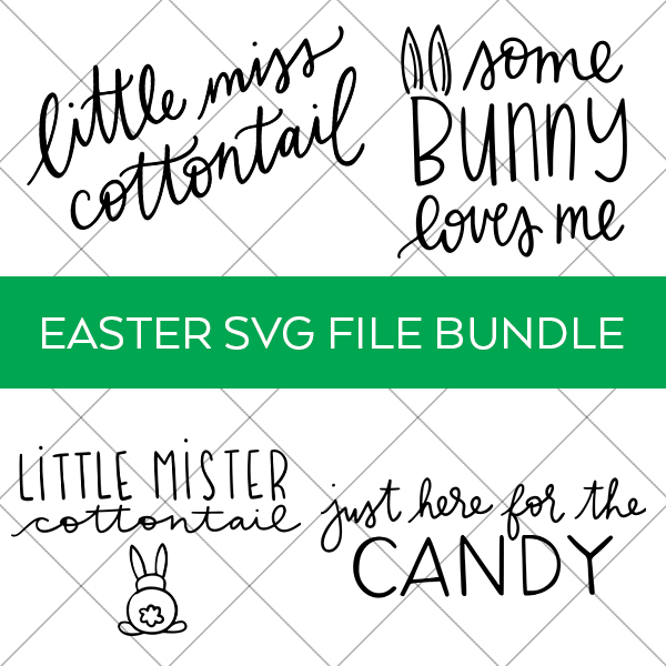 Easter SVG Files on Grid Background by Pineapple Paper Co.
