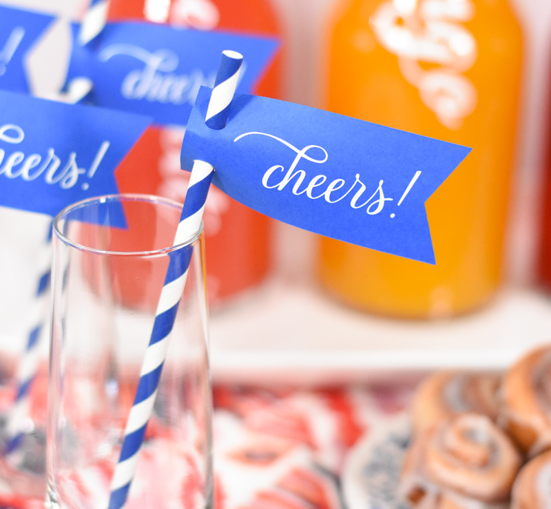 DIY Mimosa Bar with Simple Ingredients and How to Make Mimosa Bar Decorations with your Cricut by Pineapple Paper Co.