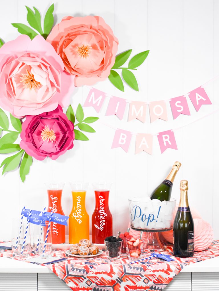 How to Set Up a DIY Mimosa Bar with Martha Stewart and Cricut