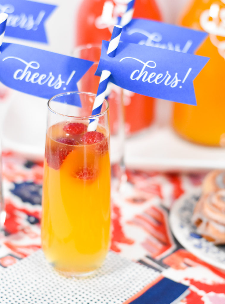 DIY Mimosa Bar with Simple Ingredients and How to Make Mimosa Bar Decorations with your Cricut by Pineapple Paper Co.