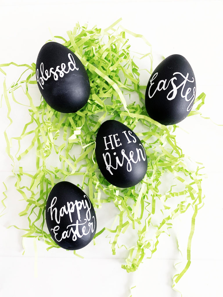 Hand Lettered Chalkboard Easter Eggs by Pineapple Paper Co.
