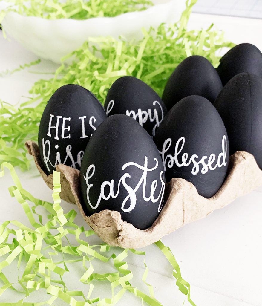 Hand Lettered Chalkboard Easter Eggs by Pineapple Paper Co.