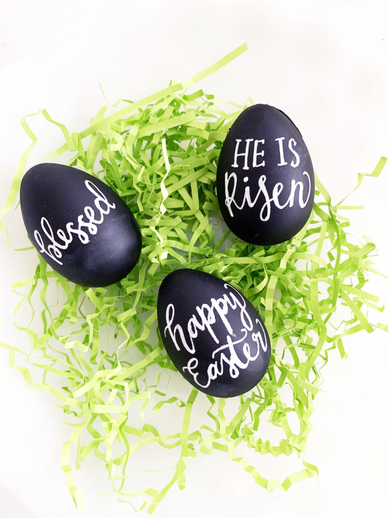 Hand Lettered Chalkboard Easter Eggs by Pineapple Paper Co.