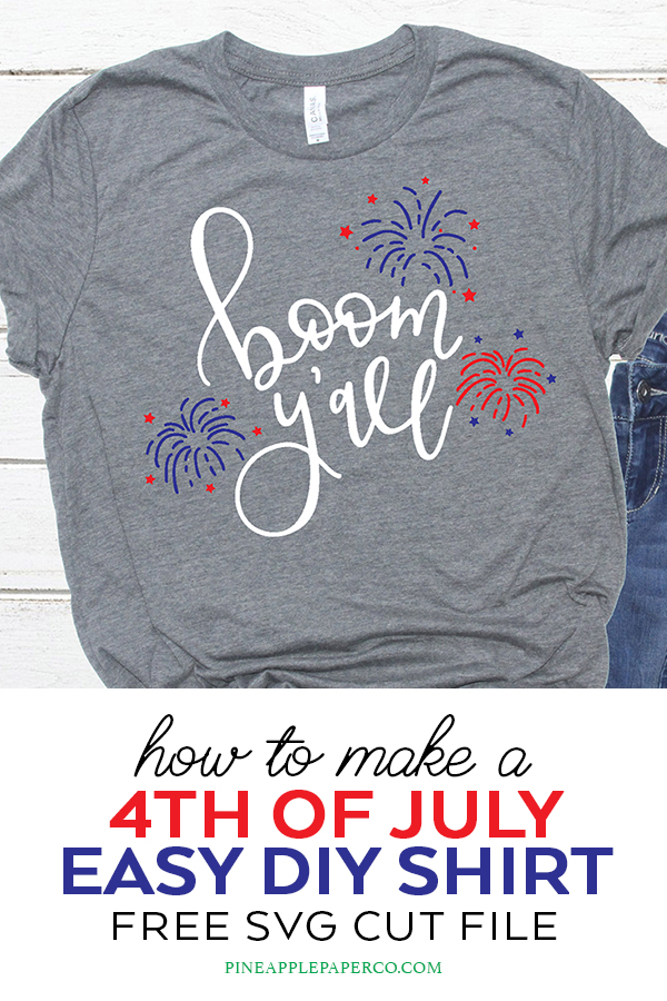 DIY 4th of July Shirt with Free 4th of July SVG for Cricut and Silhouette