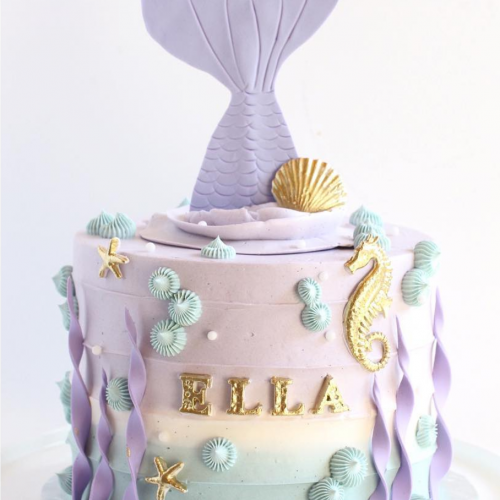 Mermaid Birthday Cake Ideas curated by Pineapple Paper Co. Photo Credit: Star Bird Bakehouse