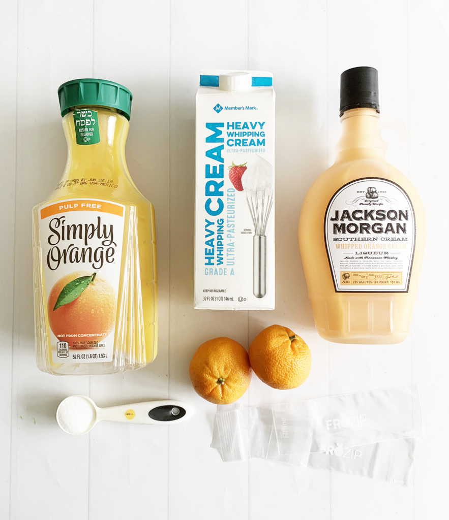 Easy Orange Dreamsicle Alcoholic Popsicle Recipe with Jackson Morgan Southern Cream by Pineapple Paper Co.
