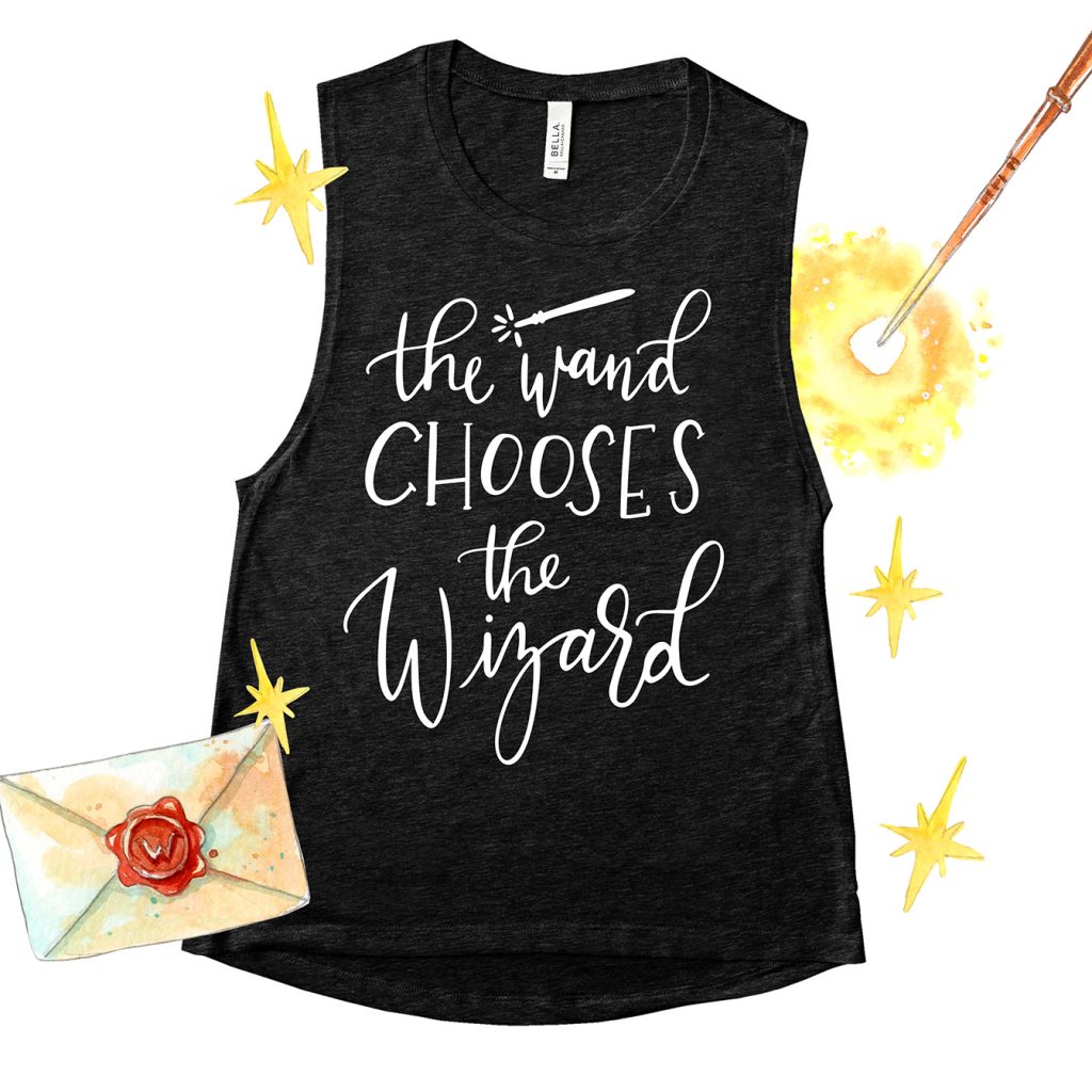 Free Harry Potter Wand SVG for Cricut and Silhouette DIY Family Vacation Shirts by Pineapple Paper Co.