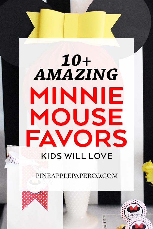 Minnie Mouse Birthday Party Favor Ideas curated by Pineapple Paper Co.