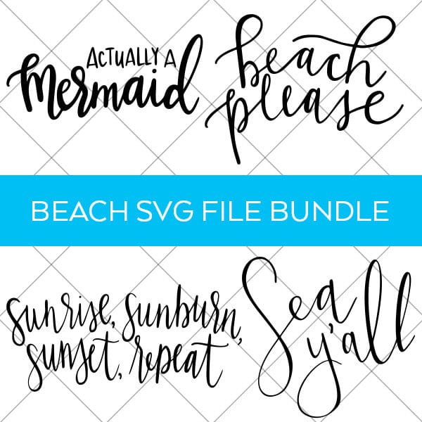 Beach Themed SVG Cut Files for Cricut & Silhouette by Pineapple Paper Co.
