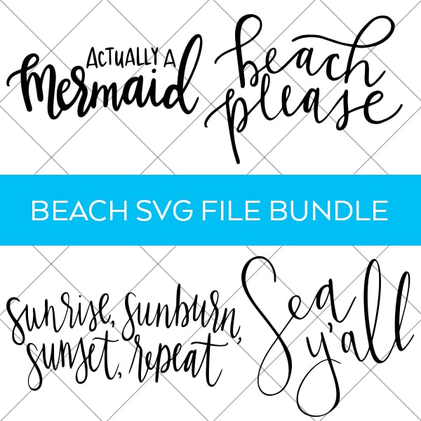 Beach Themed SVG Cut Files for Cricut & Silhouette by Pineapple Paper Co.