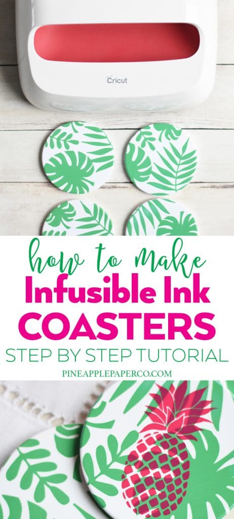 Cricut Infusible Ink Coasters by Pineapple Paper Co.