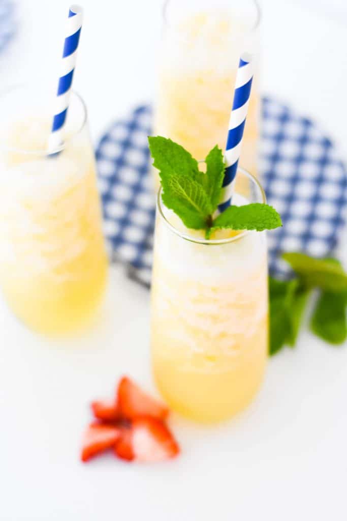 Frozen Peach Bellini Recipe by Pineapple Paper Co.
