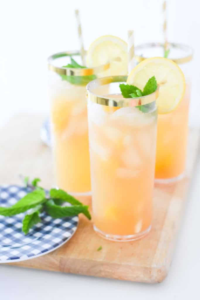 Bourbon Peach Lemonade Recipe by Pineapple Paper Co.