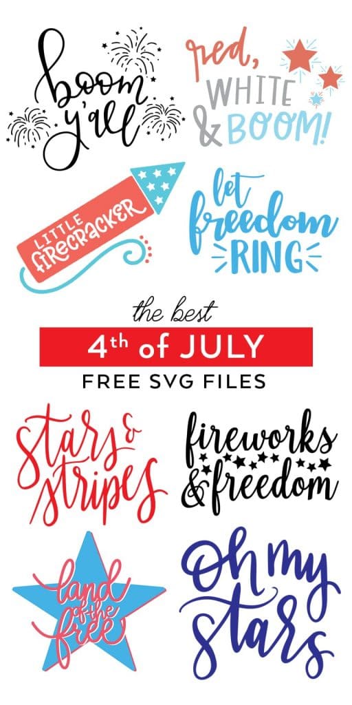 BEST Free 4th of July SVG Files for Patriotic Crafts curated by Pineapple Paper Co.