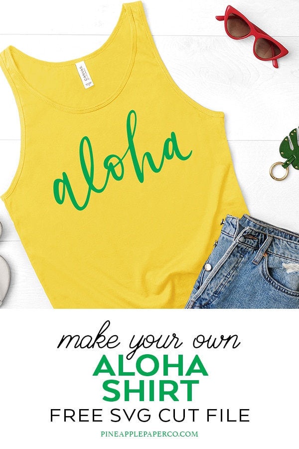 Free Aloha SVG for Beach Shirts, Signs, and Summer Crafts by Pineapple Paper Co.