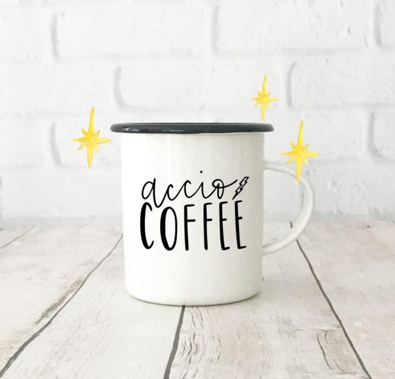 Free Accio Coffee SVG to Make a Harry Potter Coffee Mug