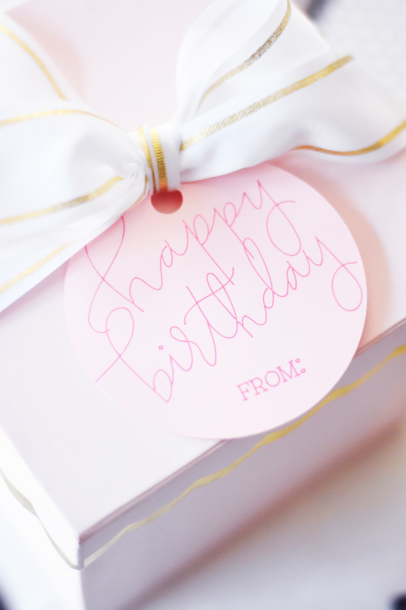 Free Happy Birthday SVG + Foil Quill Gift Tag