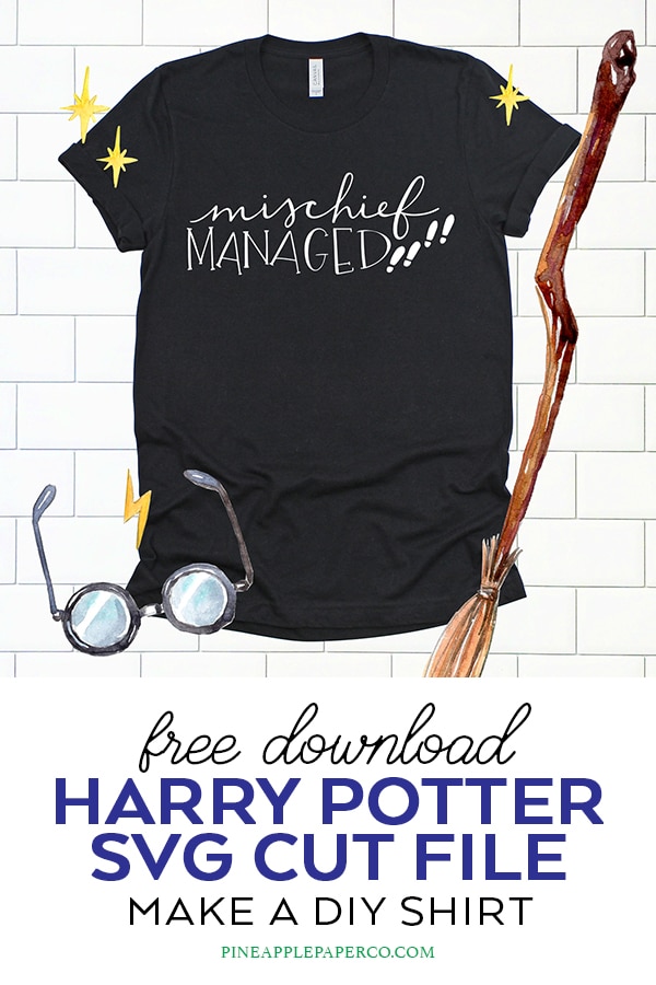 Free Mischief Managed Harry Potter SVG Cut File for Cricut & Silhouette by Pineapple Paper Co.