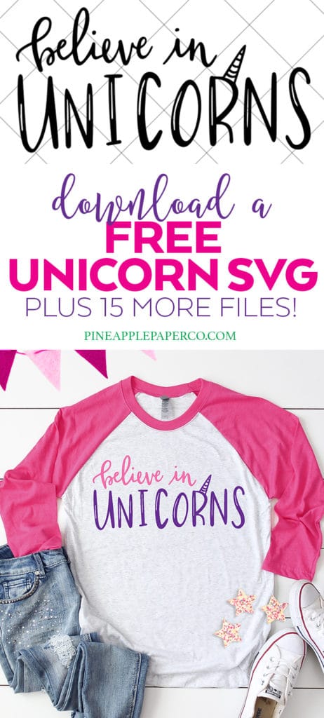 Believe in Unicorns SVG Cut Files plus 15 more Free Unicorn SVG Cut Files for Cricut and Silhouette