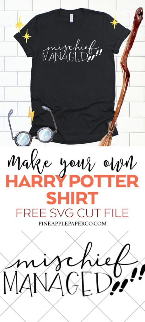 Free Mischief Managed Harry Potter SVG Cut File for Cricut & Silhouette by Pineapple Paper Co.