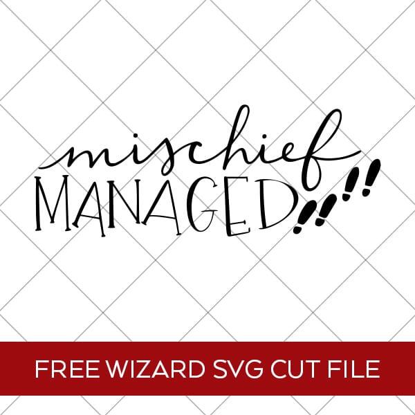Free Mischief Managed Harry Potter SVG Cut File for Cricut & Silhouette by Pineapple Paper Co.