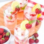Easy Strawberry Mint Lemonade Recipe with Fresh Strawberries and Mint to Make a refreshing summer drink by Pineapple Paper Co.