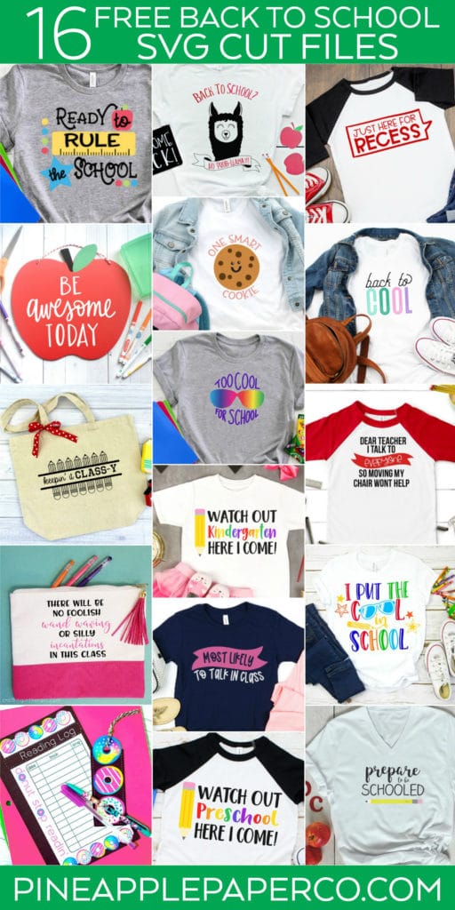 Free Be Awesome Today Teacher SVG for Back to School Cricut & Silhouette Crafts by Pineapple Paper Co.