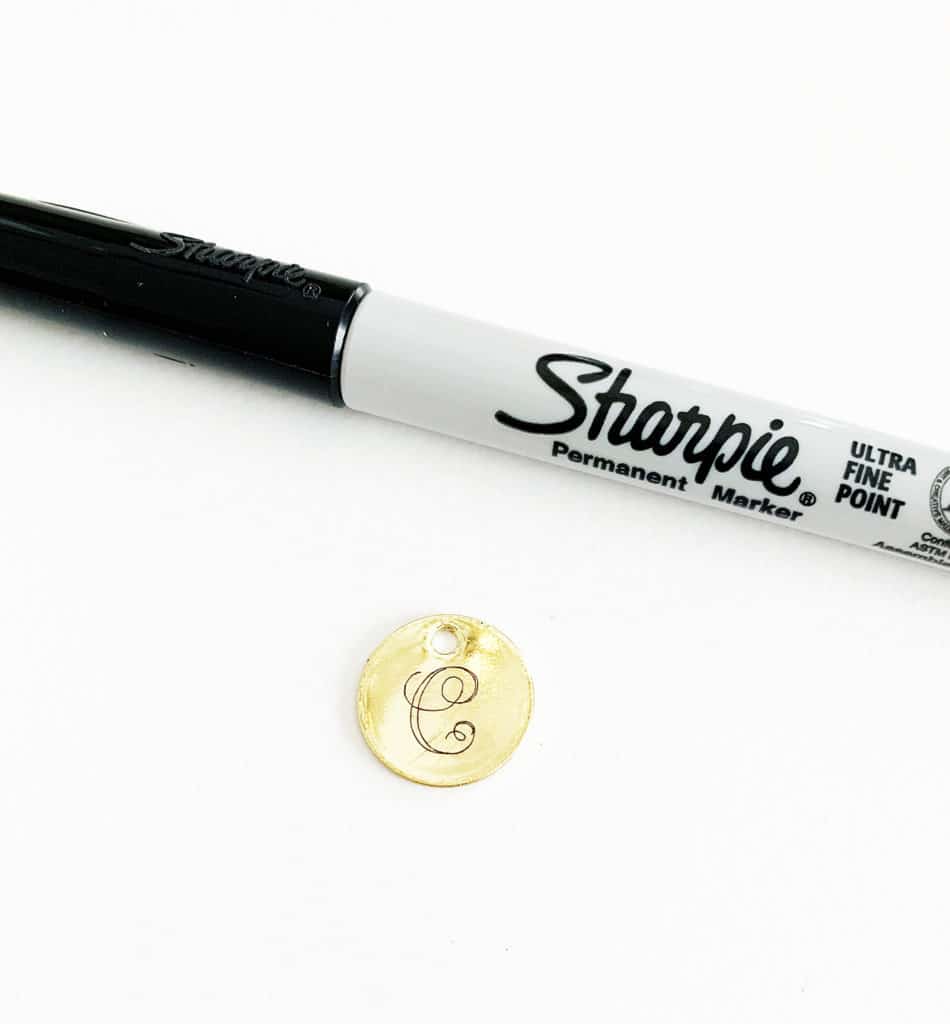How to Make a Monogram Necklace with the Cricut Engraving Tool by Pineapple Paper Co.