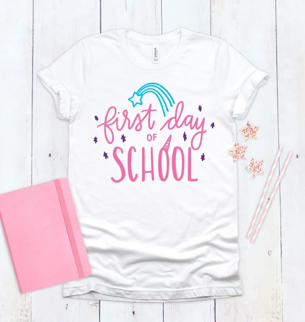 Free Unicorn First Day of School SVG for DIY Back to School Shirts by Pineapple Paper Co.