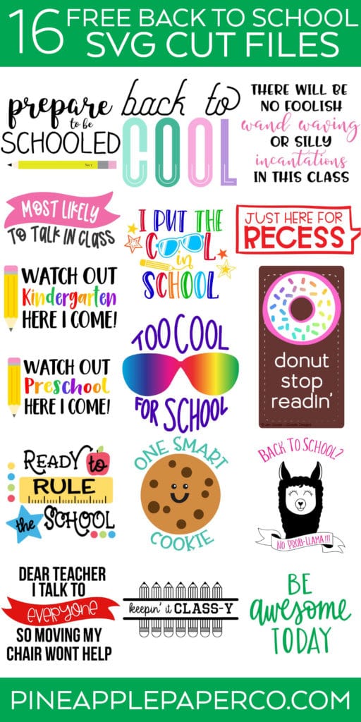 Free Be Awesome Today Teacher SVG for Back to School Cricut & Silhouette Crafts by Pineapple Paper Co.