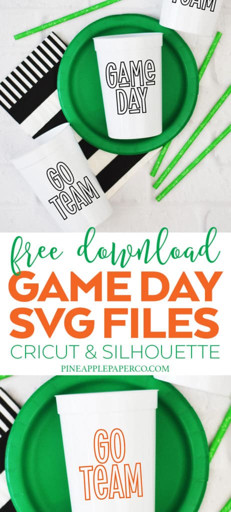 Game Day Football SVG FREE by Pineapple Paper Co.