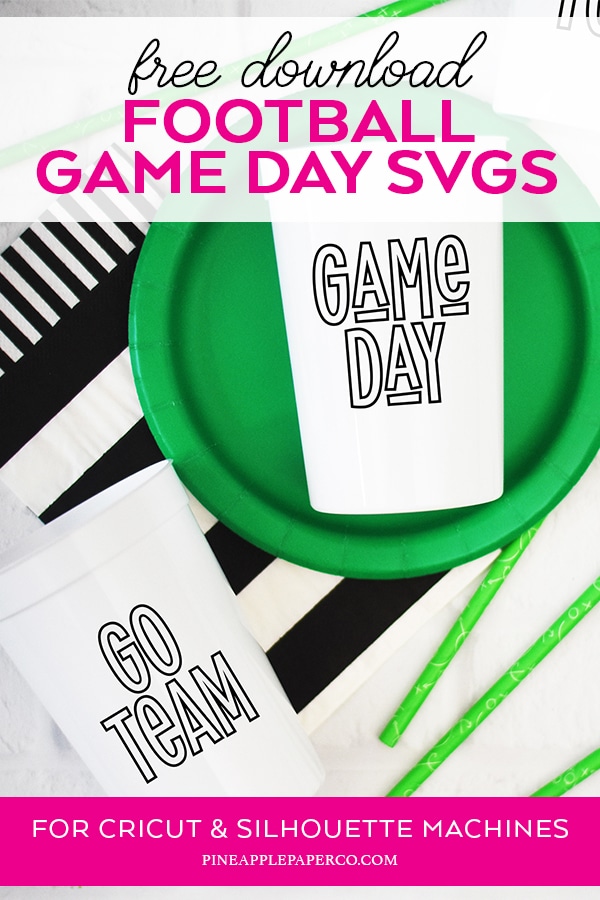 Game Day Football SVG FREE by Pineapple Paper Co.