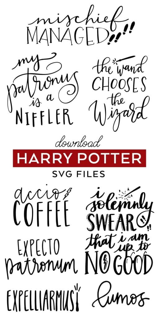 Harry Potter SVG Files for Cricut & Silhouette designed by Pineapple Paper Co.