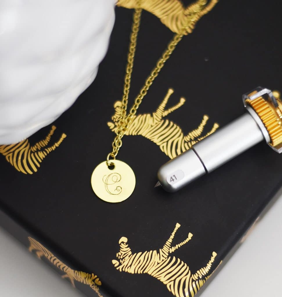 How to Make a Monogram Necklace with the Cricut Engraving Tool by Pineapple Paper Co.