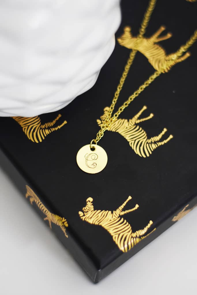 How to Make a Monogram Necklace with the Cricut Engraving Tool by Pineapple Paper Co.