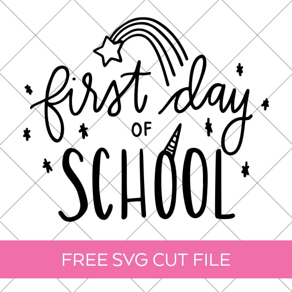 Free Unicorn First Day of School SVG for DIY Back to School Shirts by Pineapple Paper Co.