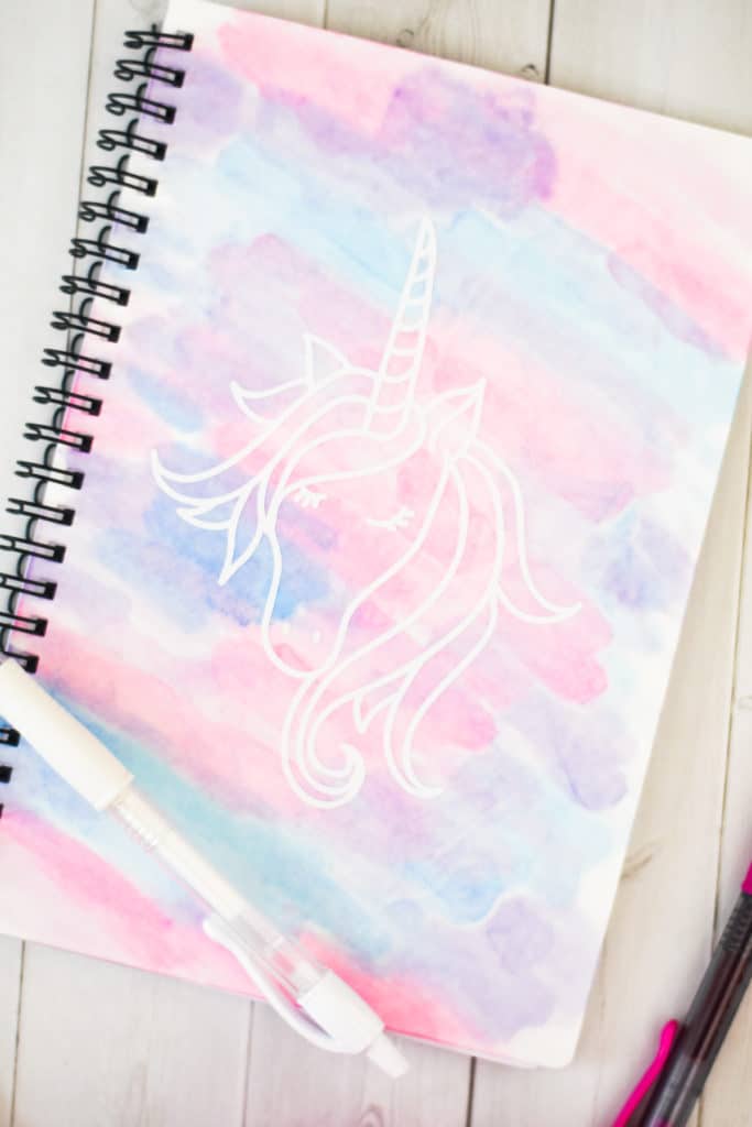 Unicorn Notebook DIY with Cricut Infusible Ink by Pineapple Paper Co.