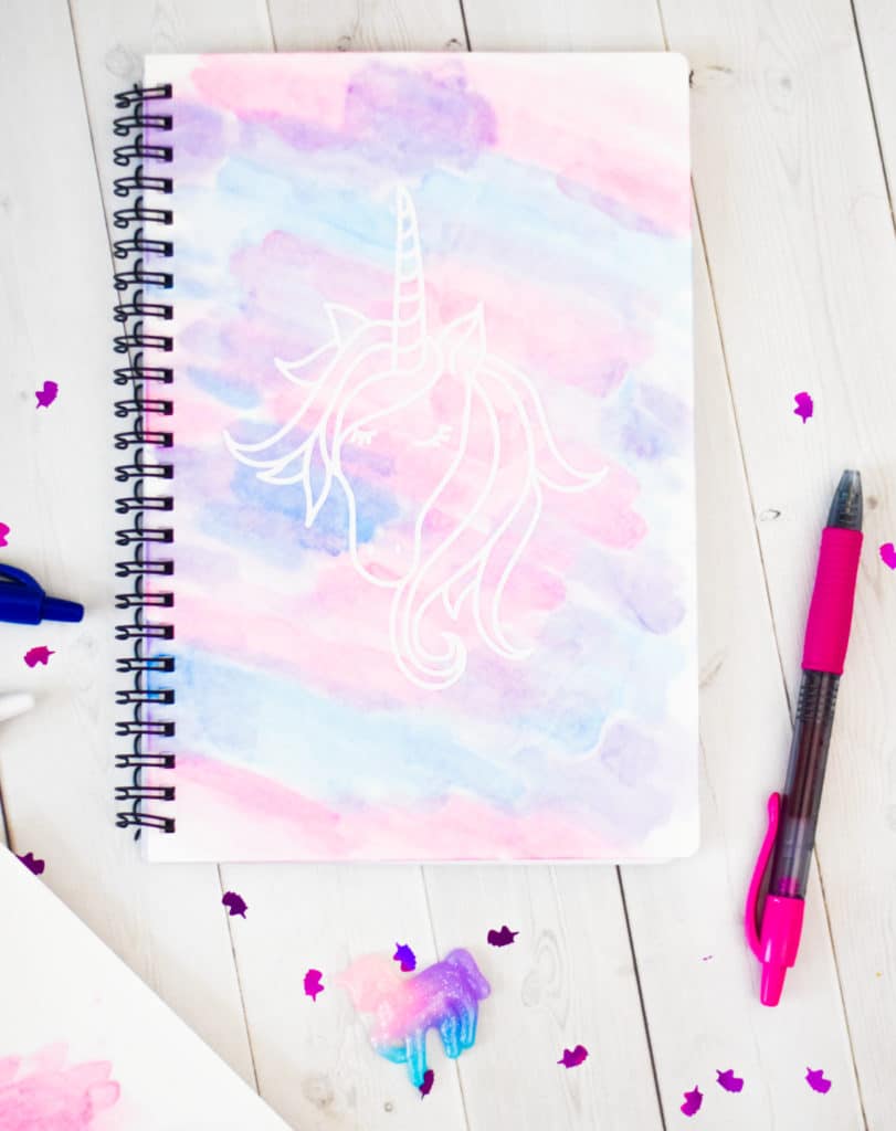 Unicorn Notebook DIY with Cricut Infusible Ink by Pineapple Paper Co.