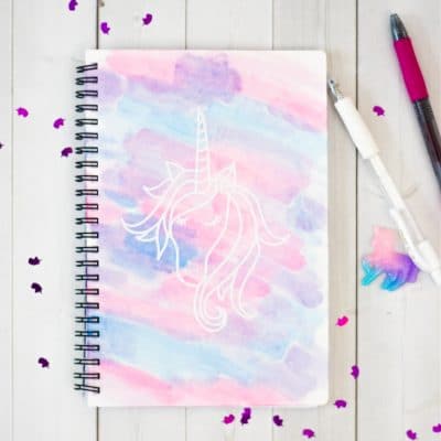 Unicorn Notebook with Cricut Infusible Ink