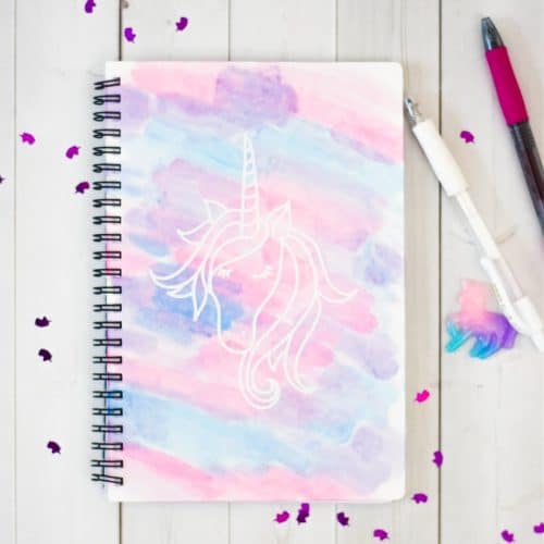 Unicorn Notebook DIY with Cricut Infusible Ink by Pineapple Paper Co.