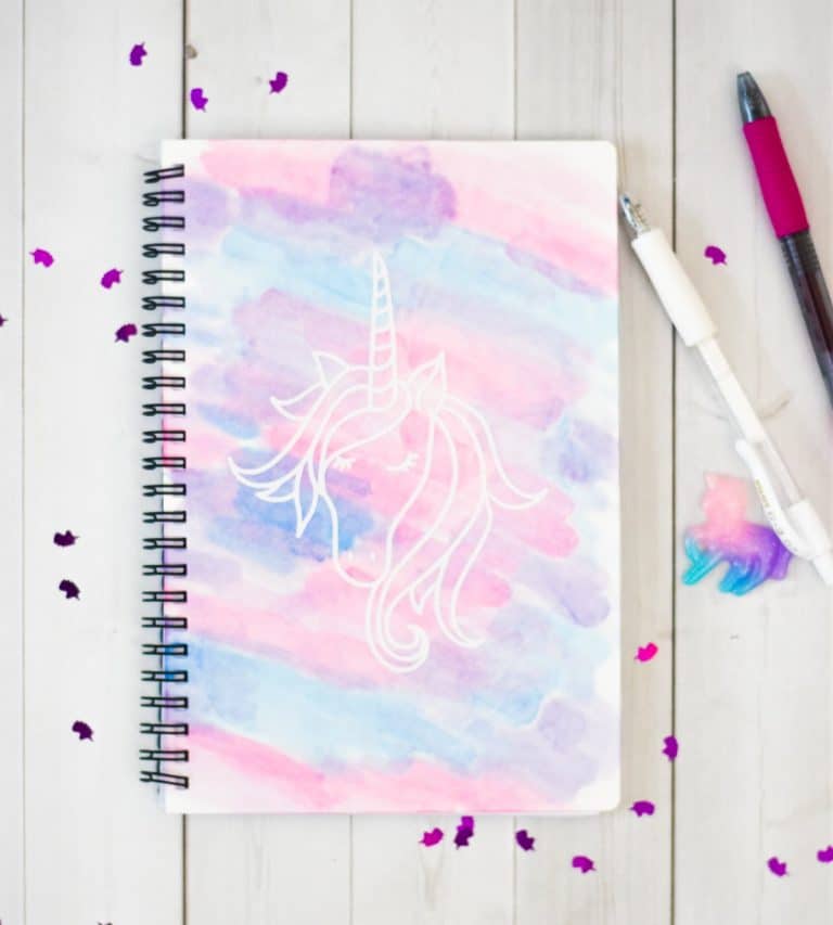 Unicorn Notebook with Cricut Infusible Ink
