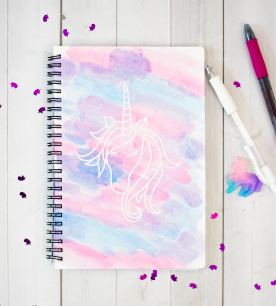 Unicorn Notebook DIY with Cricut Infusible Ink by Pineapple Paper Co.