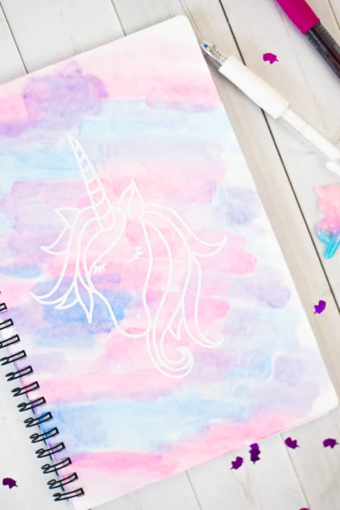 Unicorn Notebook DIY with Cricut Infusible Ink by Pineapple Paper Co.