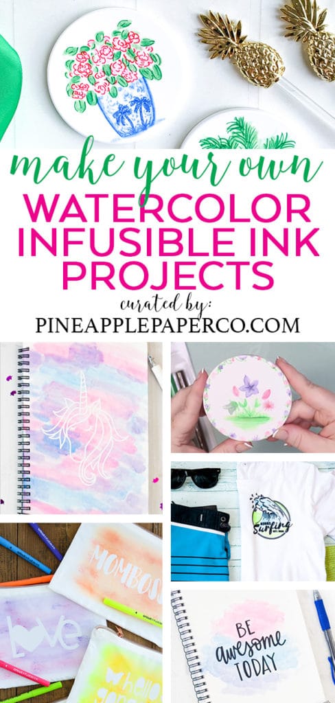 Cricut Infusible Ink Watercolor Painting Ideas curated by Pineapple Paper Co.