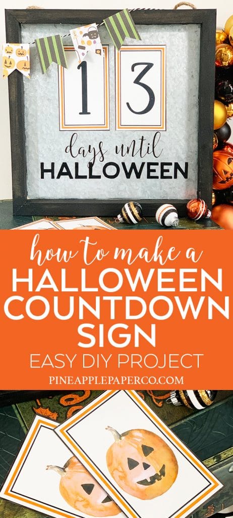 Free Printable Numbers to Make a DIY Halloween Countdown Calendar with Cricut & Xyron by Pineapple Paper Co.